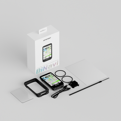 IGPSPORT Licznik GPS BiNavi srebrny + Uchwyt M80